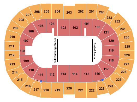 Bon Secours Wellness Arena PBR Seating Chart